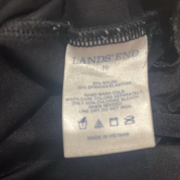 Lands End womens black swim tankini top size 10. - Picture 8 of 9